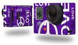 Love and Peace Purple - Decal Style Skin fits GoPro Hero 3+ Camera (GOPRO NOT INCLUDED)