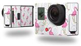 Flamingos on White - Decal Style Skin fits GoPro Hero 3+ Camera (GOPRO NOT INCLUDED)