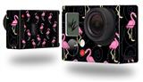Flamingos on Black - Decal Style Skin fits GoPro Hero 3+ Camera (GOPRO NOT INCLUDED)
