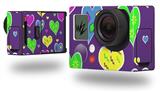 Crazy Hearts - Decal Style Skin fits GoPro Hero 3+ Camera (GOPRO NOT INCLUDED)