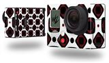 Red And Black Squared - Decal Style Skin fits GoPro Hero 3+ Camera (GOPRO NOT INCLUDED)