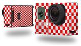 Checkered Canvas Red and White - Decal Style Skin fits GoPro Hero 3+ Camera (GOPRO NOT INCLUDED)