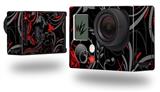 Twisted Garden Gray and Red - Decal Style Skin fits GoPro Hero 3+ Camera (GOPRO NOT INCLUDED)