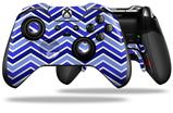 Zig Zag Blues - Decal Style Skin fits Microsoft XBOX One ELITE Wireless Controller (CONTROLLER NOT INCLUDED)