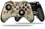 Flowers and Berries Red - Decal Style Skin fits Microsoft XBOX One ELITE Wireless Controller (CONTROLLER NOT INCLUDED)