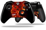 Flaming Fire Skull Orange - Decal Style Skin fits Microsoft XBOX One ELITE Wireless Controller (CONTROLLER NOT INCLUDED)
