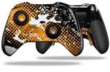 Halftone Splatter White Orange - Decal Style Skin fits Microsoft XBOX One ELITE Wireless Controller (CONTROLLER NOT INCLUDED)
