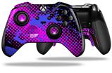 Halftone Splatter Blue Hot Pink - Decal Style Skin fits Microsoft XBOX One ELITE Wireless Controller (CONTROLLER NOT INCLUDED)