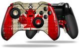 Painted Faded and Cracked Canadian Canada Flag - Decal Style Skin fits Microsoft XBOX One ELITE Wireless Controller (CONTROLLER NOT INCLUDED)