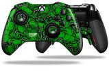 Scattered Skulls Green - Decal Style Skin fits Microsoft XBOX One ELITE Wireless Controller (CONTROLLER NOT INCLUDED)