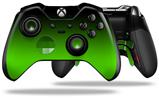 Smooth Fades Green Black - Decal Style Skin fits Microsoft XBOX One ELITE Wireless Controller (CONTROLLER NOT INCLUDED)