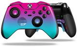 Smooth Fades Neon Teal Hot Pink - Decal Style Skin fits Microsoft XBOX One ELITE Wireless Controller (CONTROLLER NOT INCLUDED)