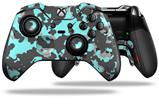 WraptorCamo Old School Camouflage Camo Neon Teal - Decal Style Skin fits Microsoft XBOX One ELITE Wireless Controller (CONTROLLER NOT INCLUDED)