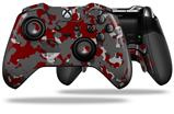 WraptorCamo Old School Camouflage Camo Red Dark - Decal Style Skin fits Microsoft XBOX One ELITE Wireless Controller (CONTROLLER NOT INCLUDED)