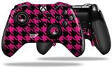 Houndstooth Hot Pink on Black - Decal Style Skin fits Microsoft XBOX One ELITE Wireless Controller (CONTROLLER NOT INCLUDED)
