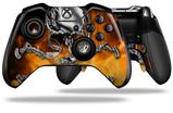 Chrome Skull on Fire - Decal Style Skin fits Microsoft XBOX One ELITE Wireless Controller (CONTROLLER NOT INCLUDED)