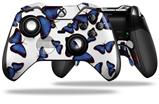 Butterflies Blue - Decal Style Skin fits Microsoft XBOX One ELITE Wireless Controller (CONTROLLER NOT INCLUDED)