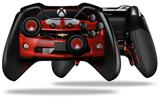2010 Chevy Camaro Victory Red - White Stripes on Black - Decal Style Skin fits Microsoft XBOX One ELITE Wireless Controller (CONTROLLER NOT INCLUDED)