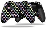 Pastel Hearts on Black - Decal Style Skin fits Microsoft XBOX One ELITE Wireless Controller (CONTROLLER NOT INCLUDED)