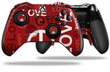 Love and Peace Red - Decal Style Skin fits Microsoft XBOX One ELITE Wireless Controller (CONTROLLER NOT INCLUDED)