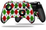 Argyle Red and Green - Decal Style Skin fits Microsoft XBOX One ELITE Wireless Controller (CONTROLLER NOT INCLUDED)