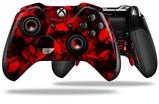 Skulls Confetti Red - Decal Style Skin fits Microsoft XBOX One ELITE Wireless Controller (CONTROLLER NOT INCLUDED)