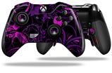 Twisted Garden Purple and Hot Pink - Decal Style Skin fits Microsoft XBOX One ELITE Wireless Controller (CONTROLLER NOT INCLUDED)