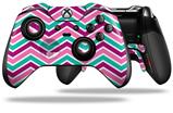 Zig Zag Teal Pink Purple - Decal Style Skin fits Microsoft XBOX One ELITE Wireless Controller (CONTROLLER NOT INCLUDED)