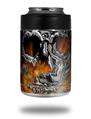Skin Decal Wrap for Yeti Colster, Ozark Trail and RTIC Can Coolers - Chrome Skull on Fire (COOLER NOT INCLUDED)