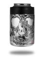 Skin Decal Wrap for Yeti Colster, Ozark Trail and RTIC Can Coolers - Chrome Skull on White (COOLER NOT INCLUDED)