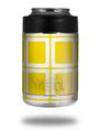 Skin Decal Wrap for Yeti Colster, Ozark Trail and RTIC Can Coolers - Squared Yellow (COOLER NOT INCLUDED)