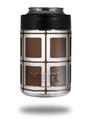 Skin Decal Wrap for Yeti Colster, Ozark Trail and RTIC Can Coolers - Squared Chocolate Brown (COOLER NOT INCLUDED)