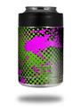 Skin Decal Wrap for Yeti Colster, Ozark Trail and RTIC Can Coolers - Halftone Splatter Hot Pink Green (COOLER NOT INCLUDED)