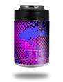 Skin Decal Wrap for Yeti Colster, Ozark Trail and RTIC Can Coolers - Halftone Splatter Blue Hot Pink (COOLER NOT INCLUDED)
