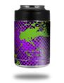 Skin Decal Wrap for Yeti Colster, Ozark Trail and RTIC Can Coolers - Halftone Splatter Green Purple (COOLER NOT INCLUDED)