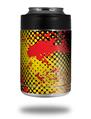 Skin Decal Wrap for Yeti Colster, Ozark Trail and RTIC Can Coolers - Halftone Splatter Yellow Red (COOLER NOT INCLUDED)