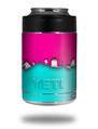 Skin Decal Wrap for Yeti Colster, Ozark Trail and RTIC Can Coolers - Ripped Colors Hot Pink Neon Teal (COOLER NOT INCLUDED)