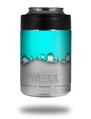 Skin Decal Wrap for Yeti Colster, Ozark Trail and RTIC Can Coolers - Ripped Colors Neon Teal Gray (COOLER NOT INCLUDED)