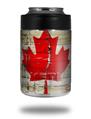 Skin Decal Wrap for Yeti Colster, Ozark Trail and RTIC Can Coolers - Painted Faded and Cracked Canadian Canada Flag (COOLER NOT INCLUDED)