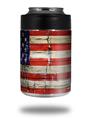 Skin Decal Wrap for Yeti Colster, Ozark Trail and RTIC Can Coolers - Painted Faded and Cracked USA American Flag (COOLER NOT INCLUDED)