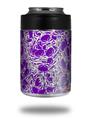Skin Decal Wrap for Yeti Colster, Ozark Trail and RTIC Can Coolers - Scattered Skulls Purple (COOLER NOT INCLUDED)