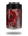 Skin Decal Wrap for Yeti Colster, Ozark Trail and RTIC Can Coolers - HEX Mesh Camo 01 Red Bright (COOLER NOT INCLUDED)