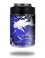 Skin Decal Wrap for Yeti Colster, Ozark Trail and RTIC Can Coolers - Halftone Splatter White Blue (COOLER NOT INCLUDED)