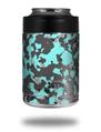 Skin Decal Wrap for Yeti Colster, Ozark Trail and RTIC Can Coolers - WraptorCamo Old School Camouflage Camo Neon Teal (COOLER NOT INCLUDED)