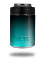 Skin Decal Wrap for Yeti Colster, Ozark Trail and RTIC Can Coolers - Smooth Fades Neon Teal Black (COOLER NOT INCLUDED)