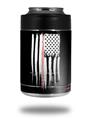 Skin Decal Wrap for Yeti Colster, Ozark Trail and RTIC Can Coolers - Yeti Colster Brushed USA American Flag Pink Line (COOLER NOT INCLUDED)