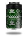 Skin Decal Wrap for Yeti Colster, Ozark Trail and RTIC Can Coolers - Ugly Holiday Christmas Sweater - Christmas Trees Green 01 (COOLER NOT INCLUDED)