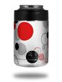 Skin Decal Wrap for Yeti Colster, Ozark Trail and RTIC Can Coolers - Lots of Dots Red on White (COOLER NOT INCLUDED)