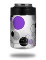 Skin Decal Wrap for Yeti Colster, Ozark Trail and RTIC Can Coolers - Lots of Dots Purple on White (COOLER NOT INCLUDED)