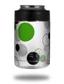 Skin Decal Wrap for Yeti Colster, Ozark Trail and RTIC Can Coolers - Lots of Dots Green on White (COOLER NOT INCLUDED)